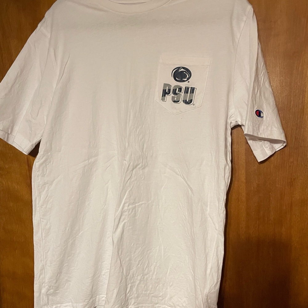 Champion White PSU Men's large T-Shirt
